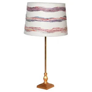 Dwell Deniva Gold Lampshade- White & Pink