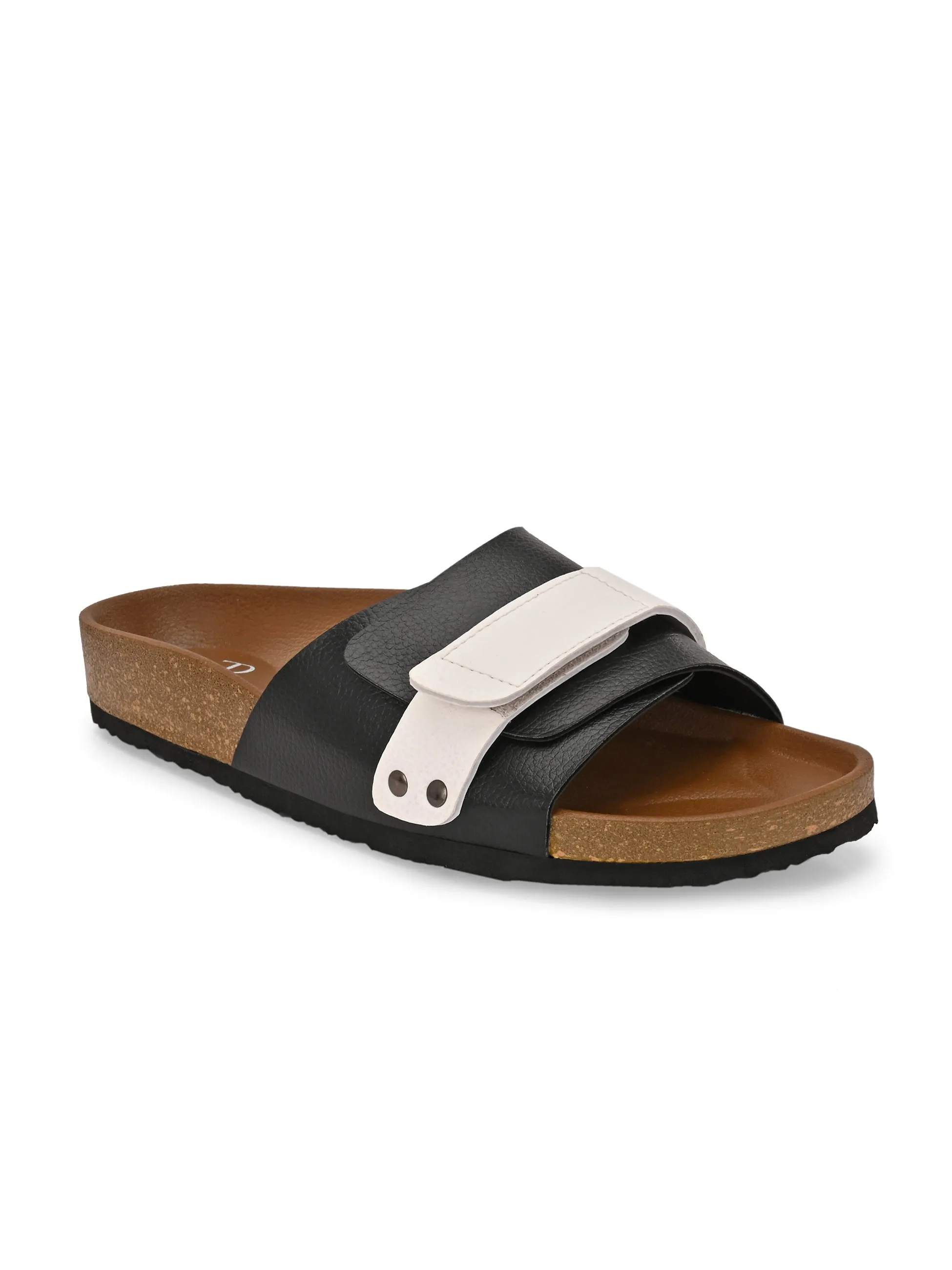 El Paso Women Colourblocked Open Toe Velcro Flats