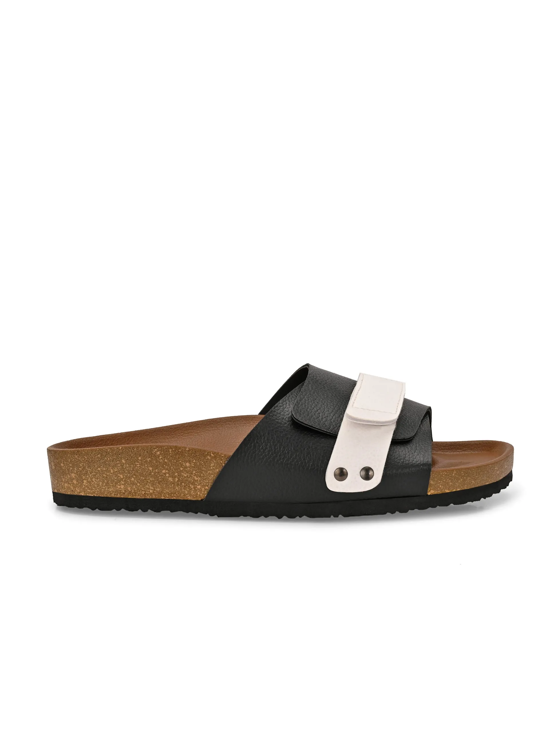 El Paso Women Colourblocked Open Toe Velcro Flats