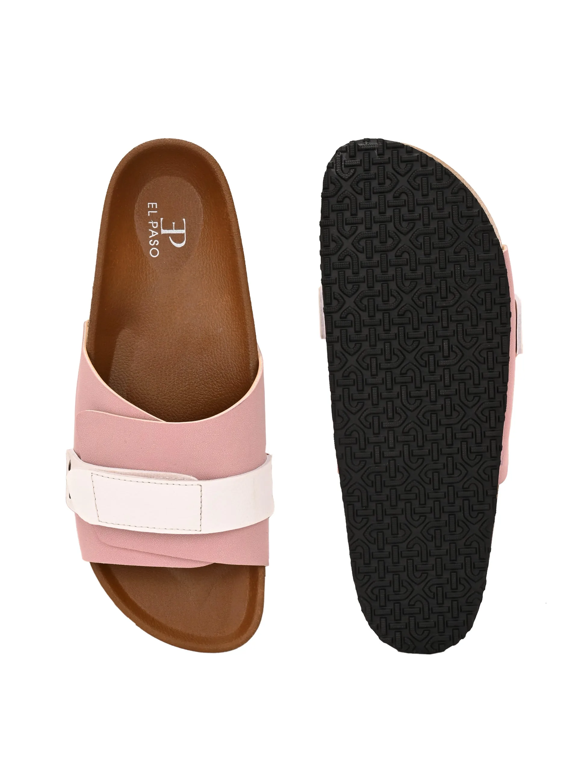 El Paso Women Colourblocked Open Toe Velcro Flats