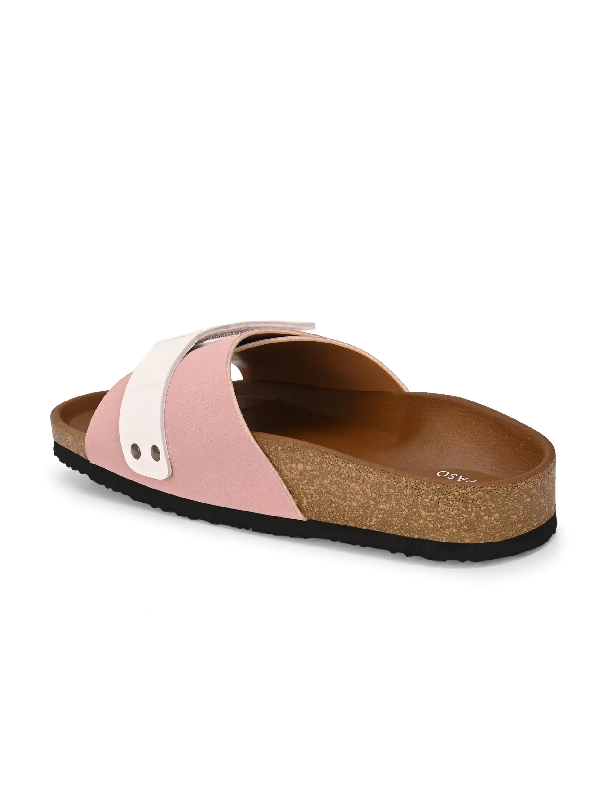 El Paso Women Colourblocked Open Toe Velcro Flats