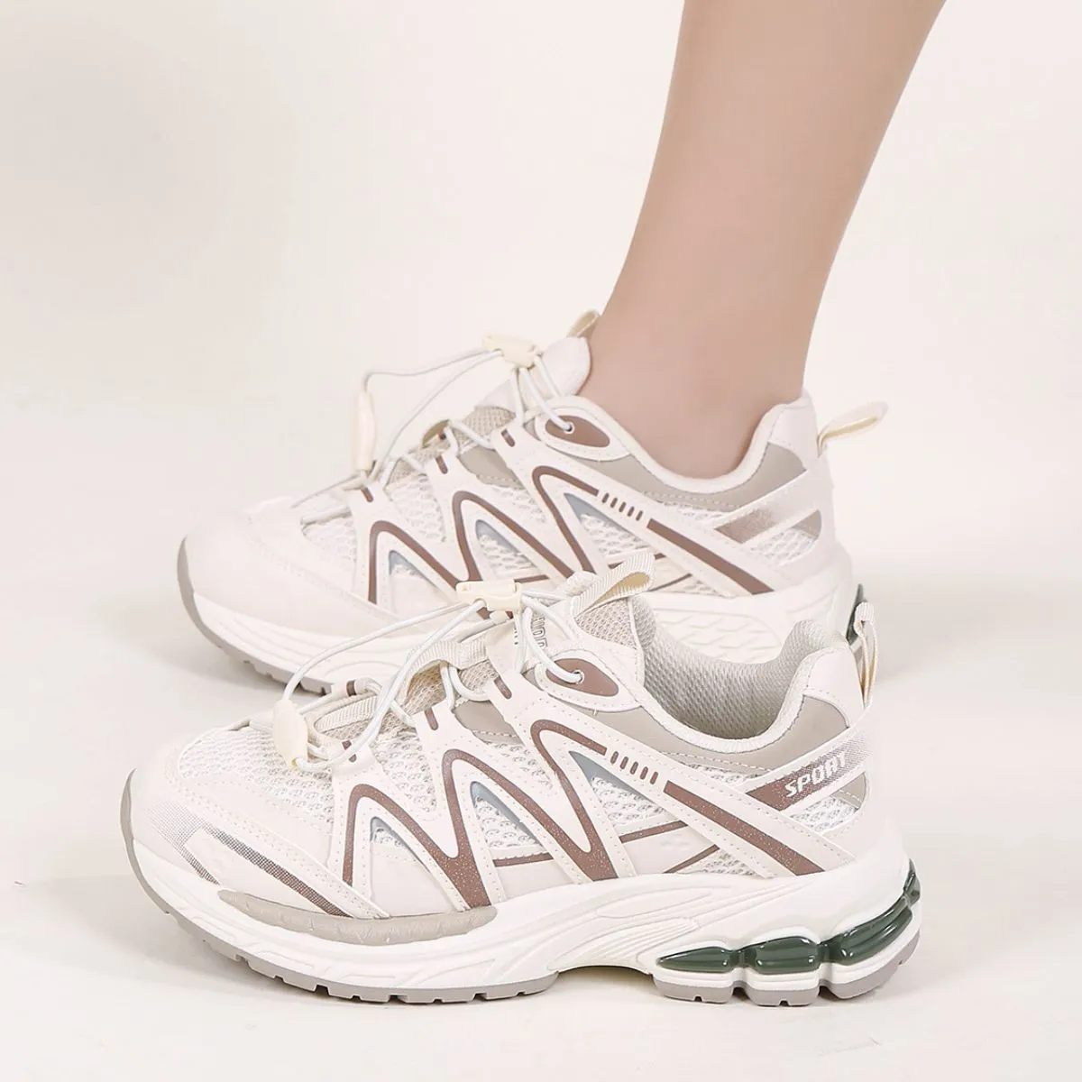 Elastic Lock Laces Mesh Breathable Athletic