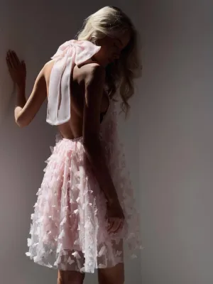 Enchanting Pink Floral Mini Dress