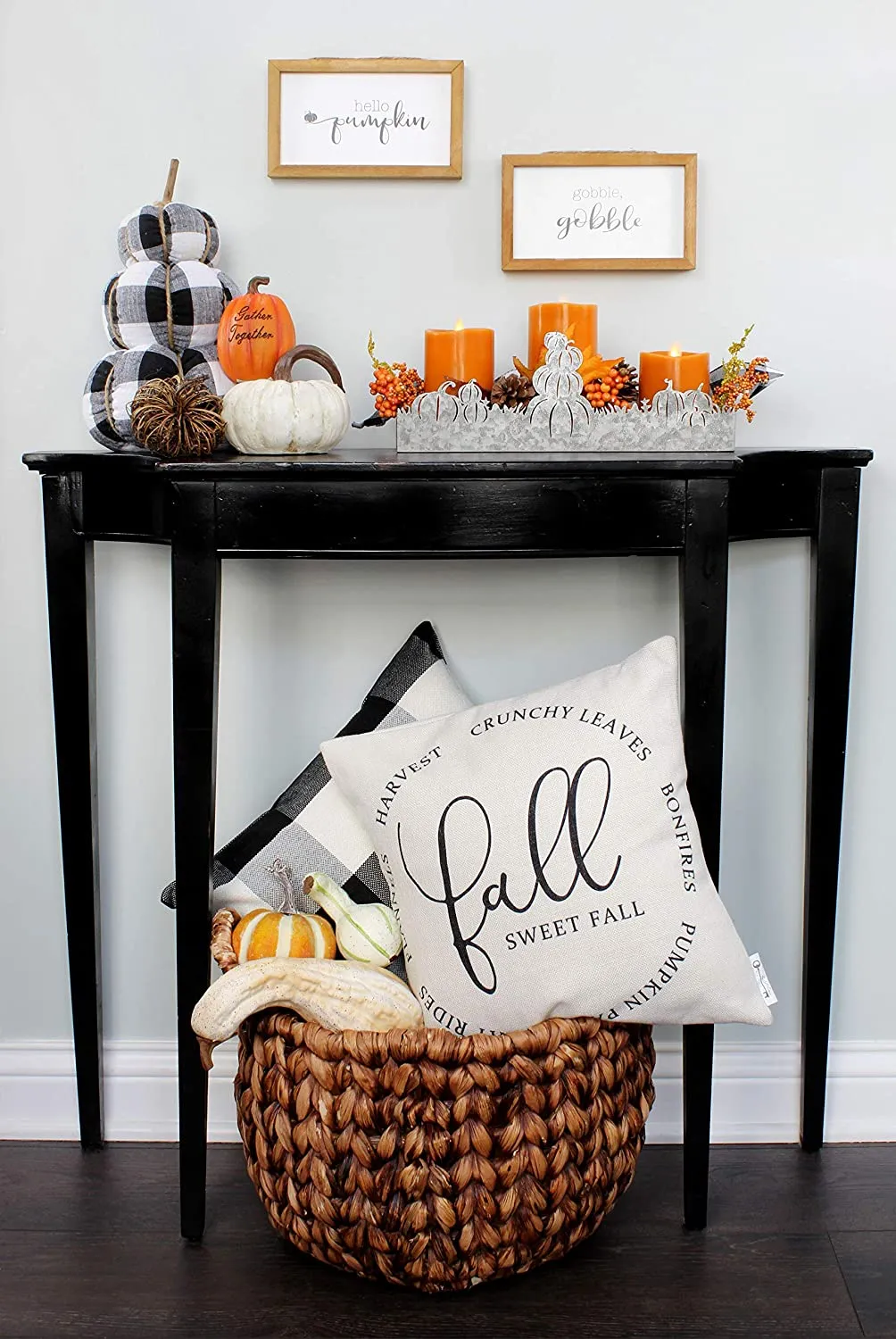 Fall Throw Pillow Covers 16x16 (Set of 4)