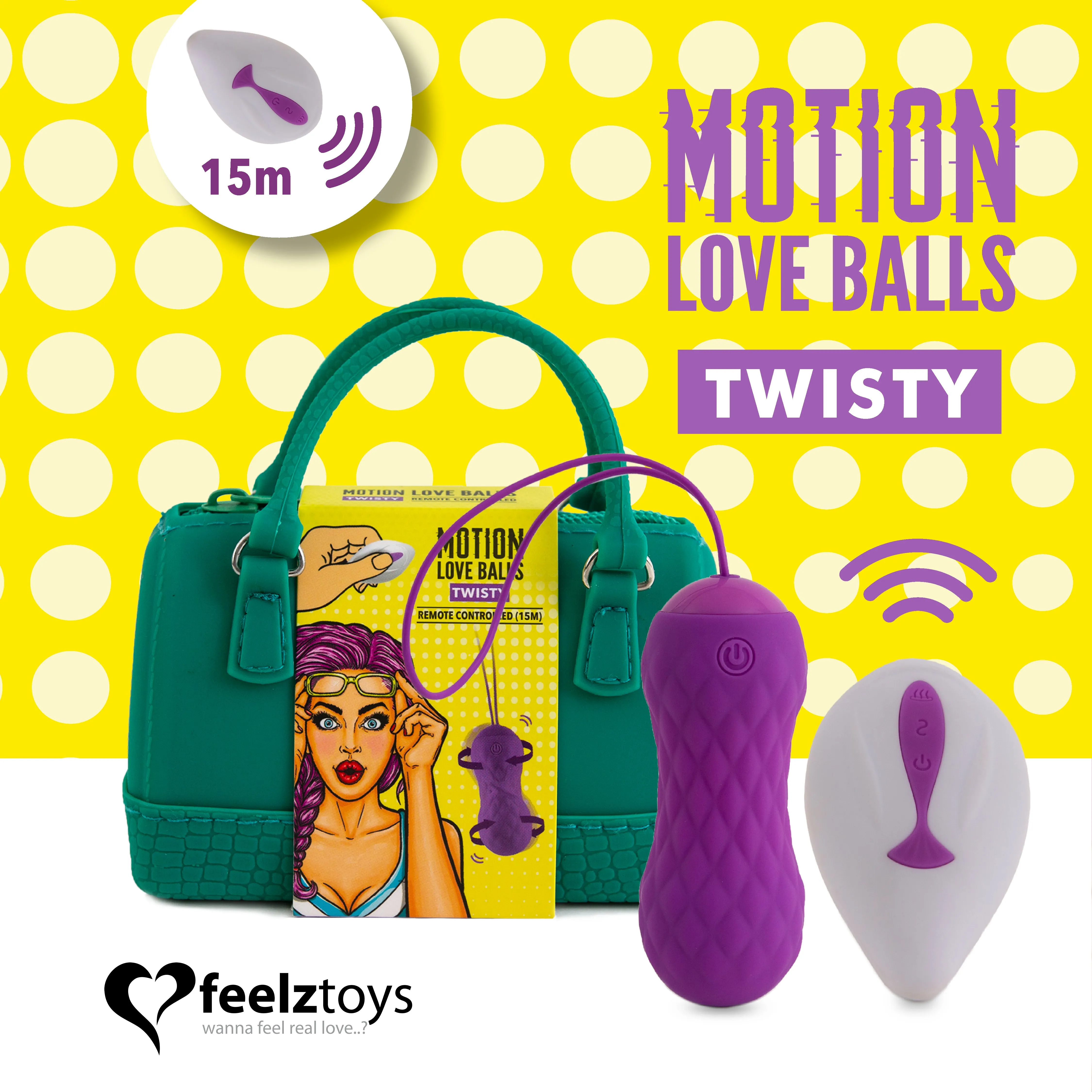 FEELZTOYS - Remote Controlled Motion Love Balls Twisty