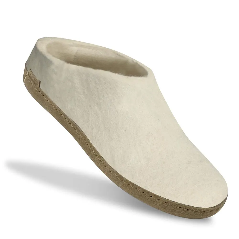 Felted Wool Mule - White