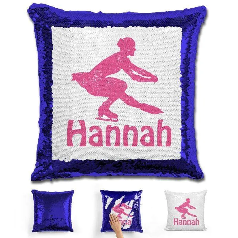 Figure Skater Personalized Magic Sequin Pillow
