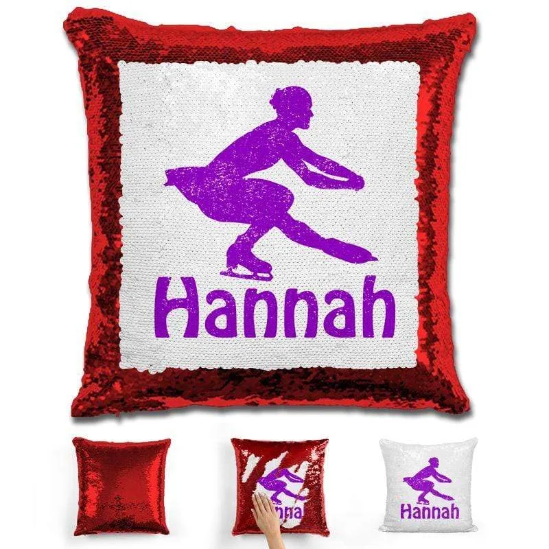 Figure Skater Personalized Magic Sequin Pillow