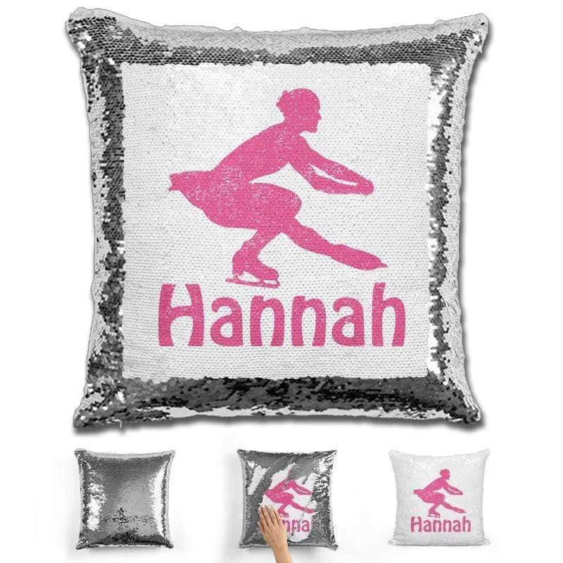 Figure Skater Personalized Magic Sequin Pillow