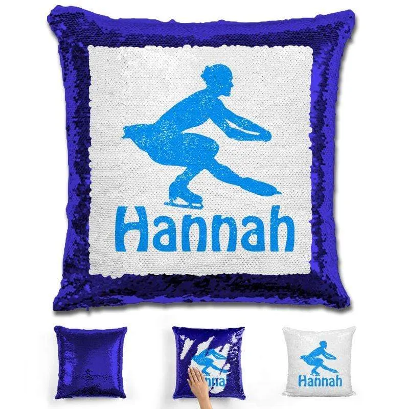 Figure Skater Personalized Magic Sequin Pillow