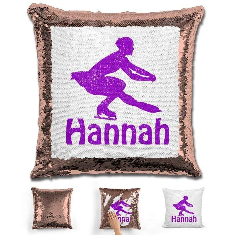 Figure Skater Personalized Magic Sequin Pillow