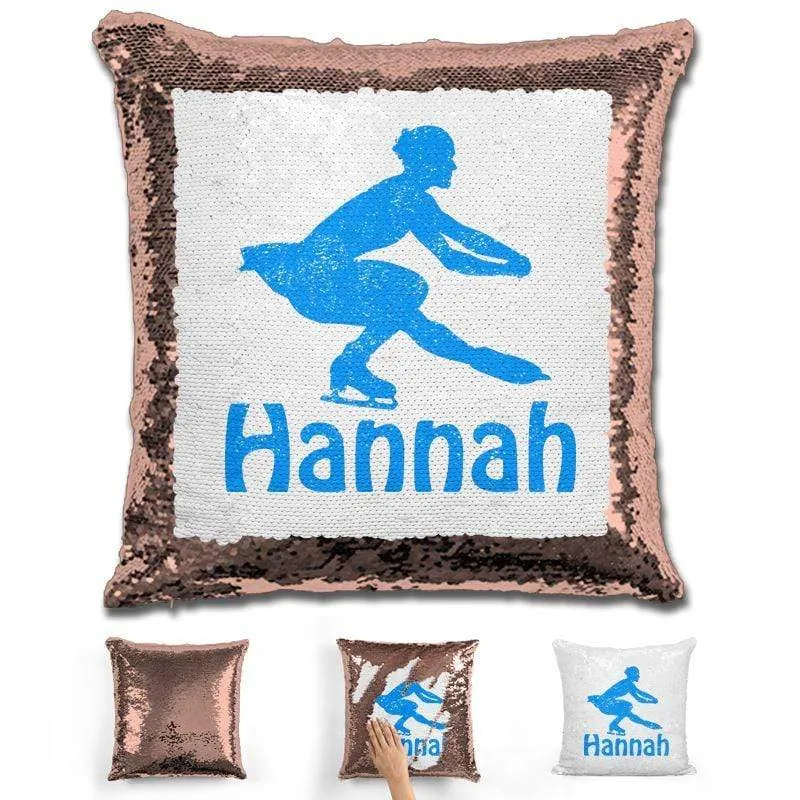 Figure Skater Personalized Magic Sequin Pillow