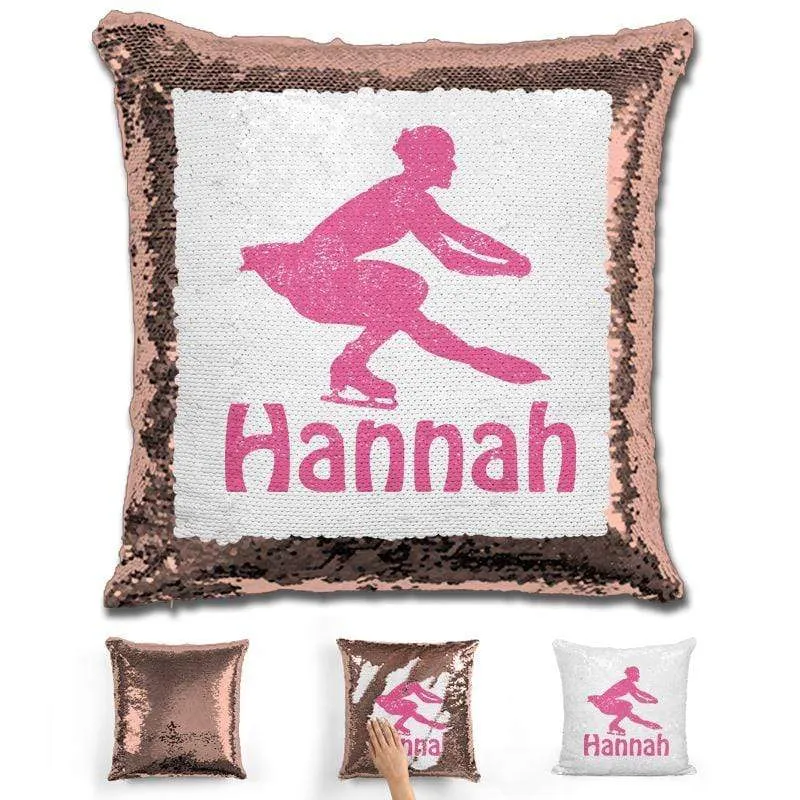 Figure Skater Personalized Magic Sequin Pillow