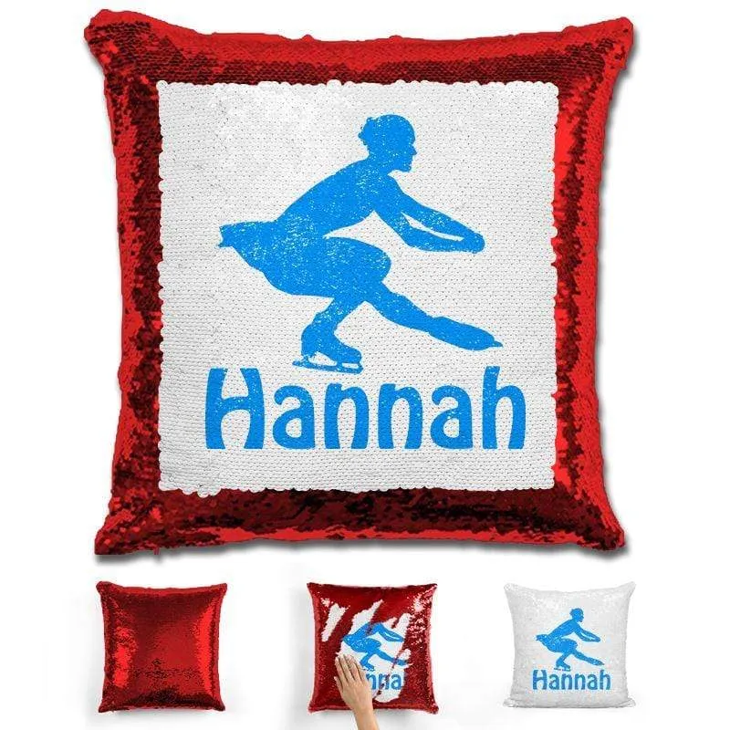 Figure Skater Personalized Magic Sequin Pillow