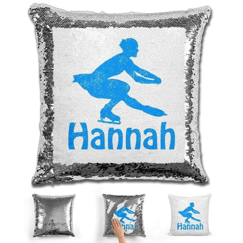 Figure Skater Personalized Magic Sequin Pillow