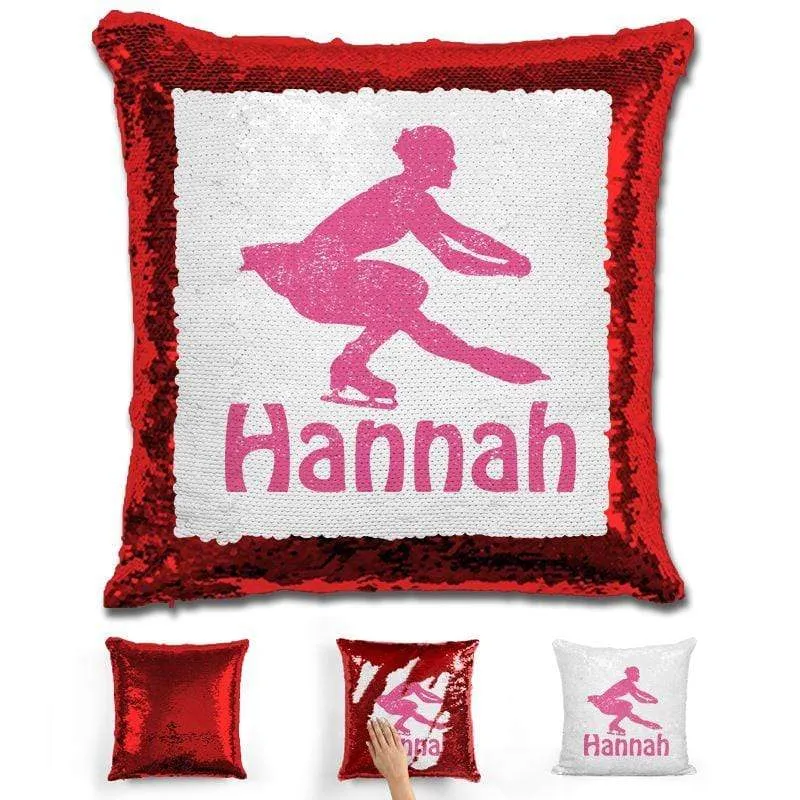 Figure Skater Personalized Magic Sequin Pillow