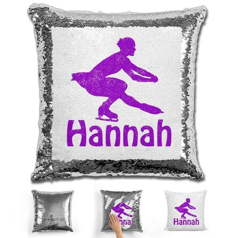 Figure Skater Personalized Magic Sequin Pillow