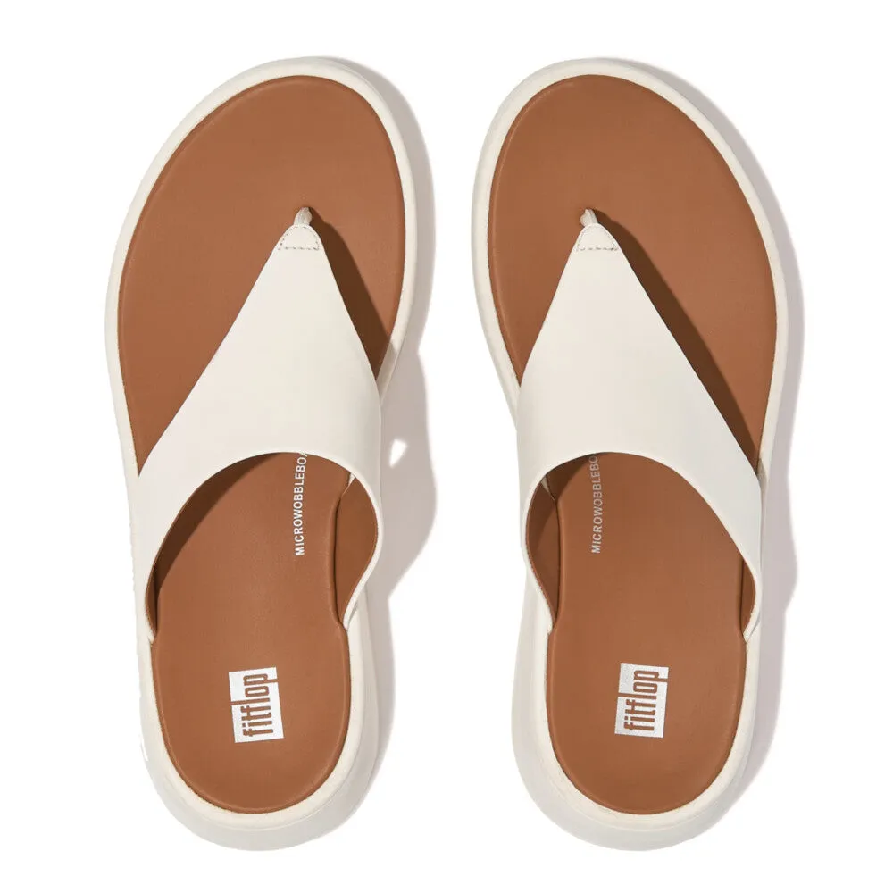 FitFlop F-MODE Leather Flatform Toe-Post Sandals