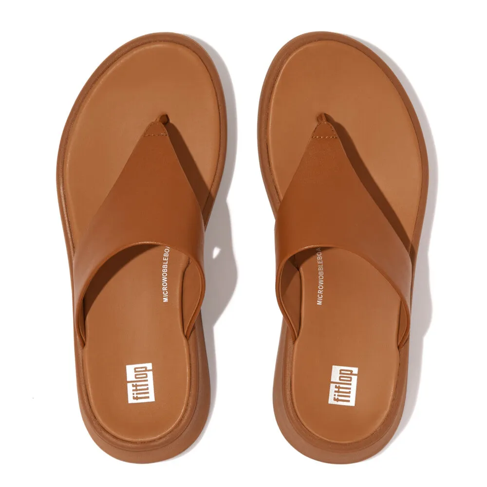 FitFlop F-MODE Leather/Cork Flatform Toe-Post Sandals