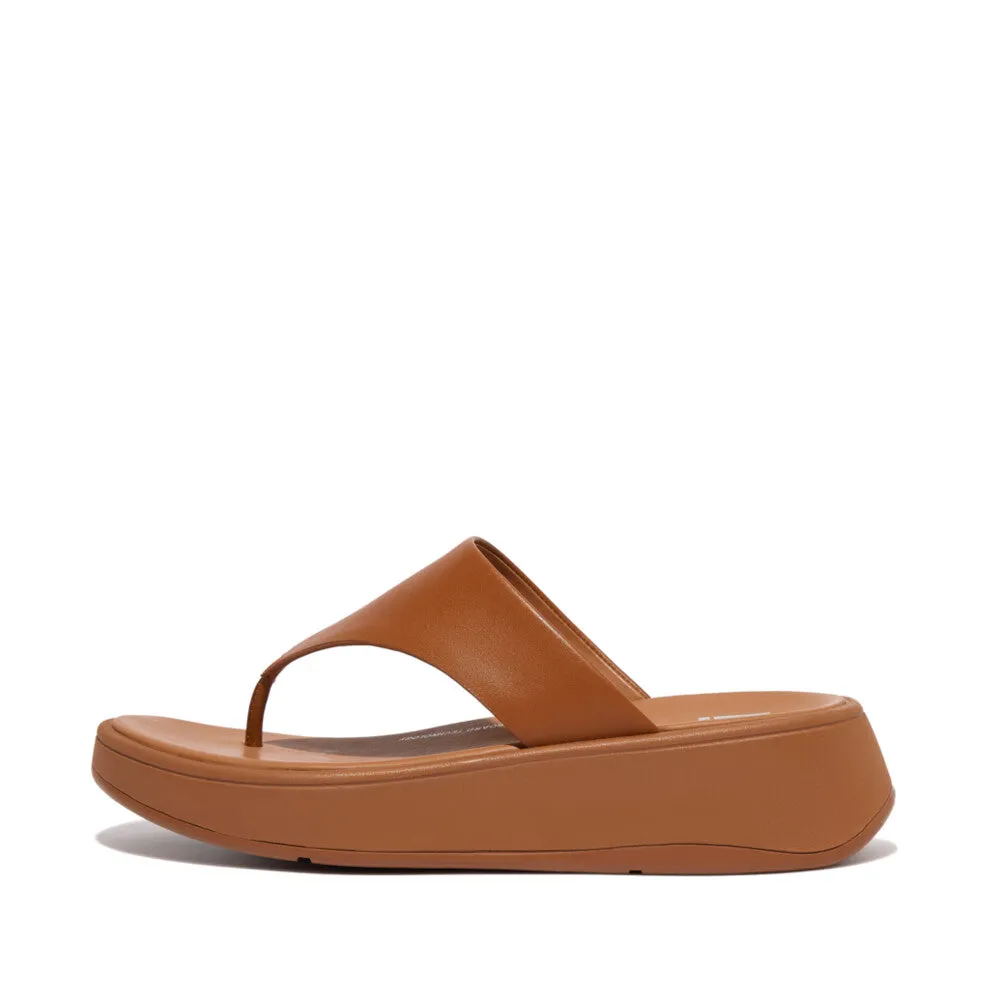 FitFlop F-MODE Leather/Cork Flatform Toe-Post Sandals
