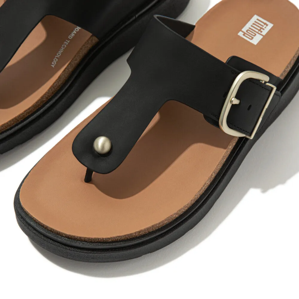 FitFlop Gen-FF Buckle Leather Toe Post Sandals