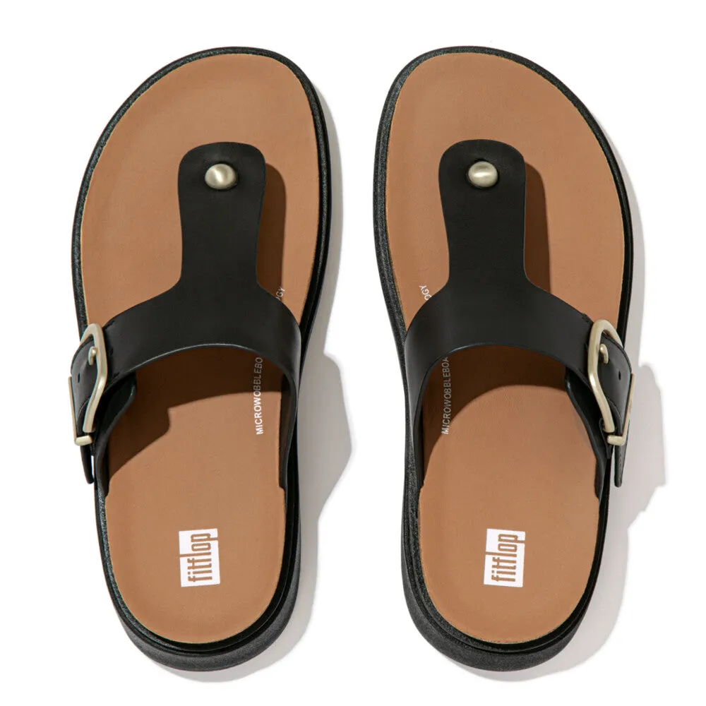 FitFlop Gen-FF Buckle Leather Toe Post Sandals