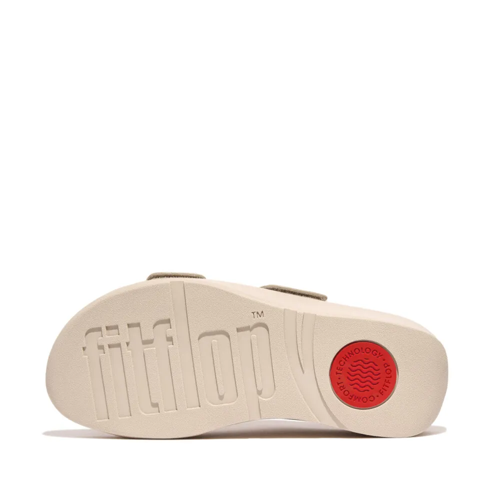 FitFlop SHUV Adjustable Two-Bar Leather Slides