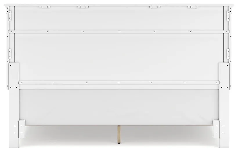 Fortman King Panel Bed with Mirrored Dresser and 2 Nightstands