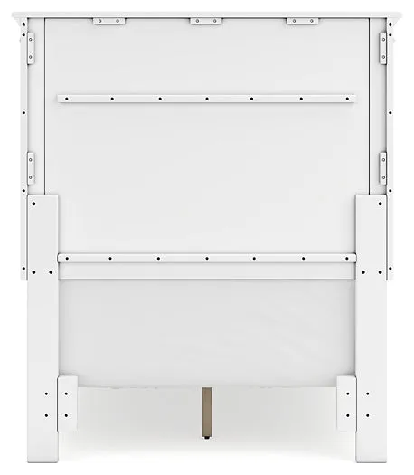 Fortman Twin Panel Bed with Mirrored Dresser