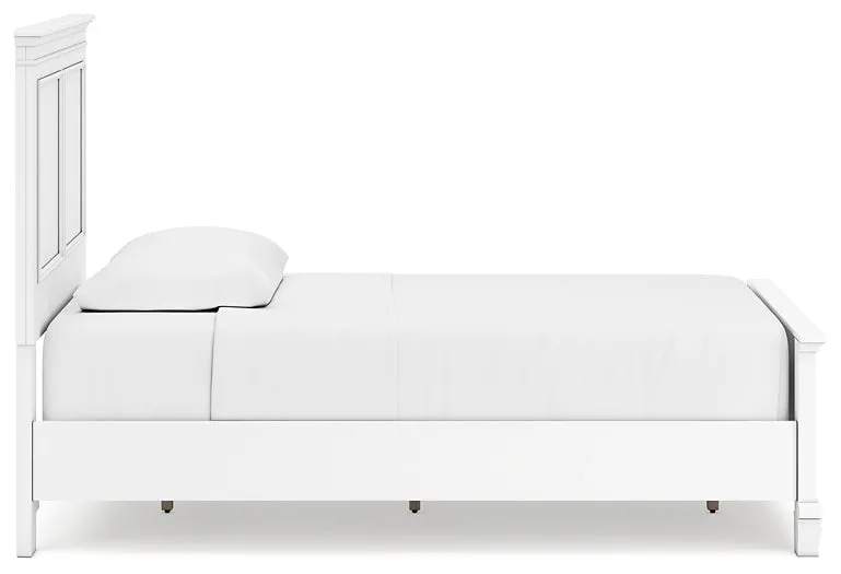 Fortman Twin Panel Bed with Mirrored Dresser