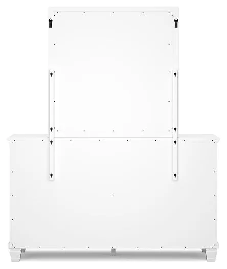 Fortman Twin Panel Bed with Mirrored Dresser