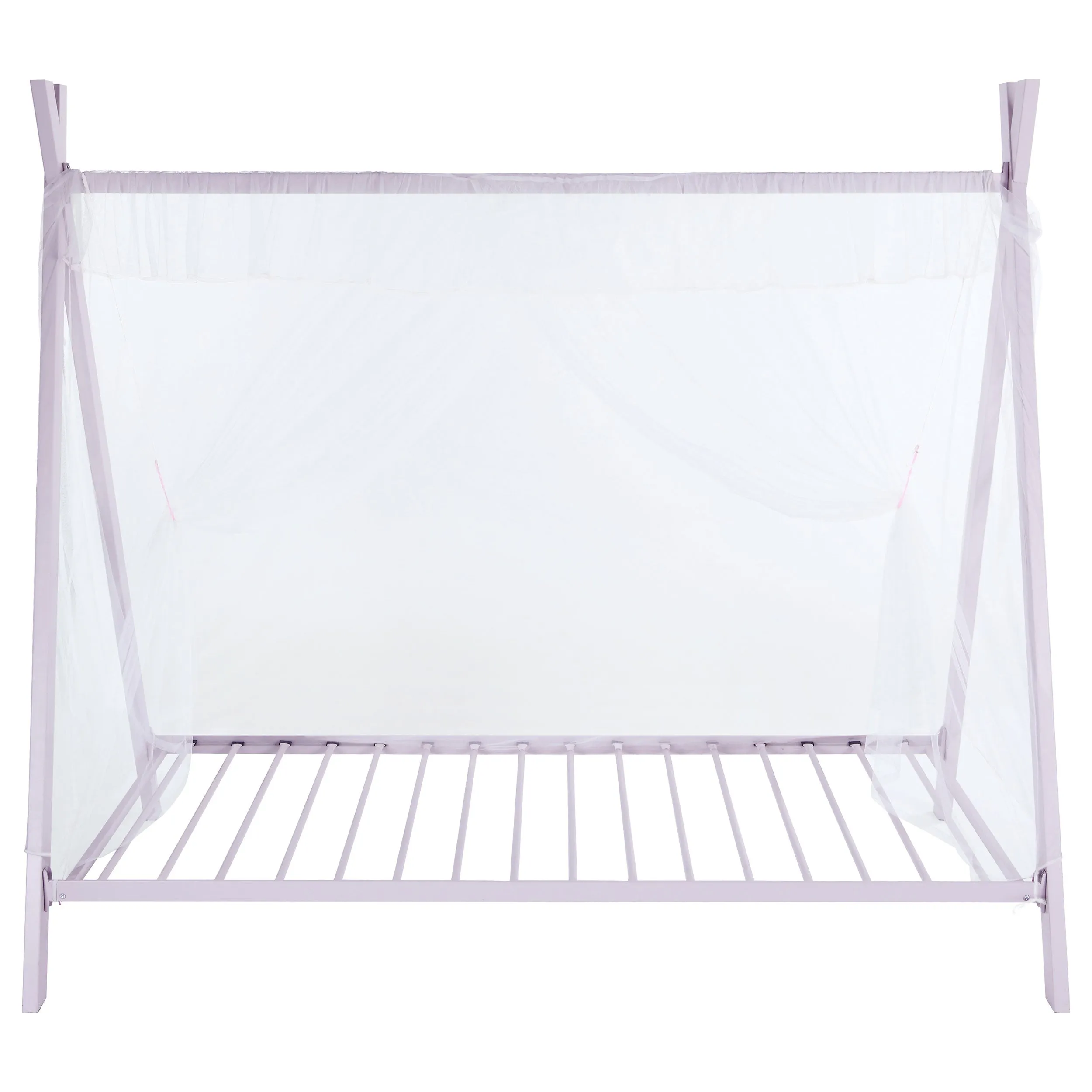 Fultonville Metal Twin Tent Bed Pink