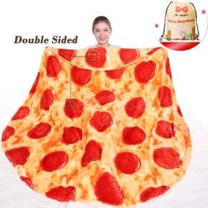 Funny Novelty Big Pizza Blanket