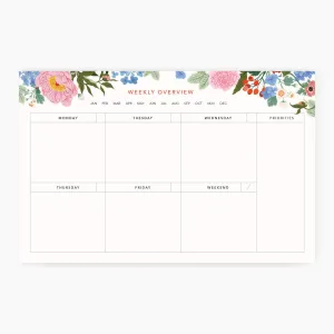 Garden - Weekly Overview Notepad