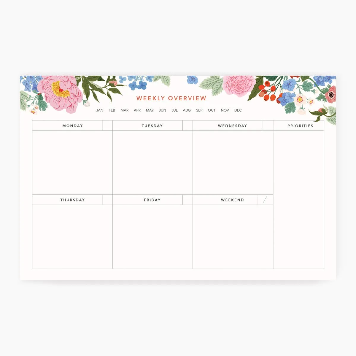 Garden - Weekly Overview Notepad