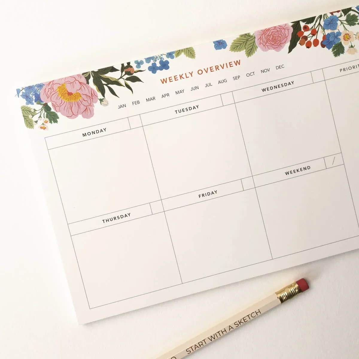 Garden - Weekly Overview Notepad