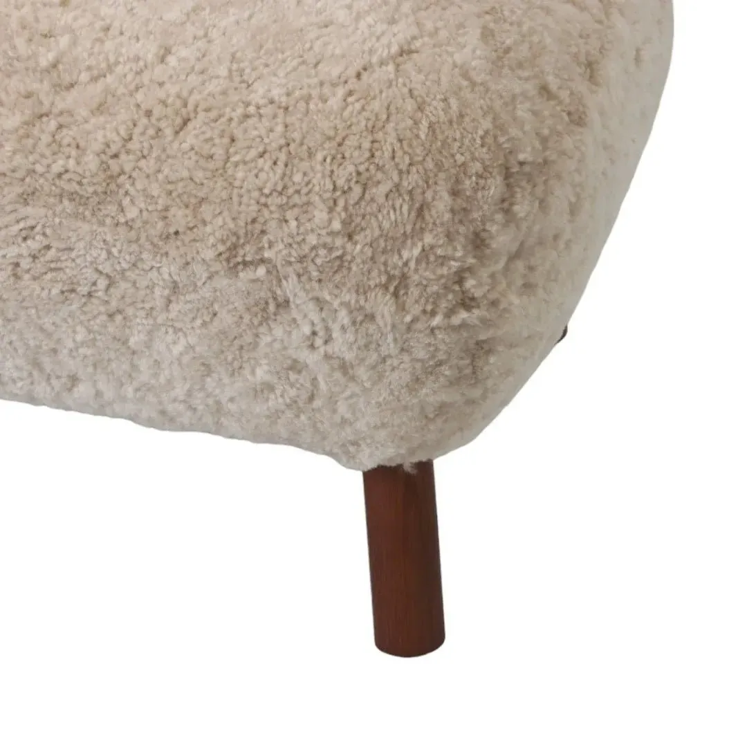 Genuine Sheepskin Ottoman Stool