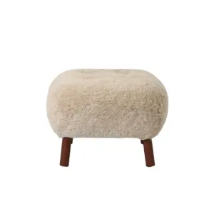 Genuine Sheepskin Ottoman Stool