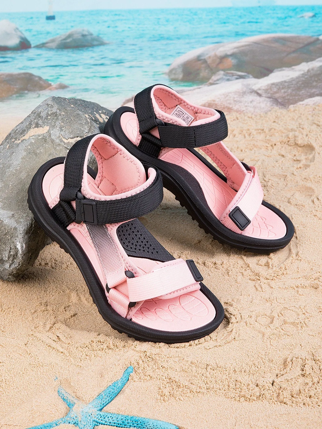 Girls Ombre Hook-and-loop Fastener Sport Sandals- FD