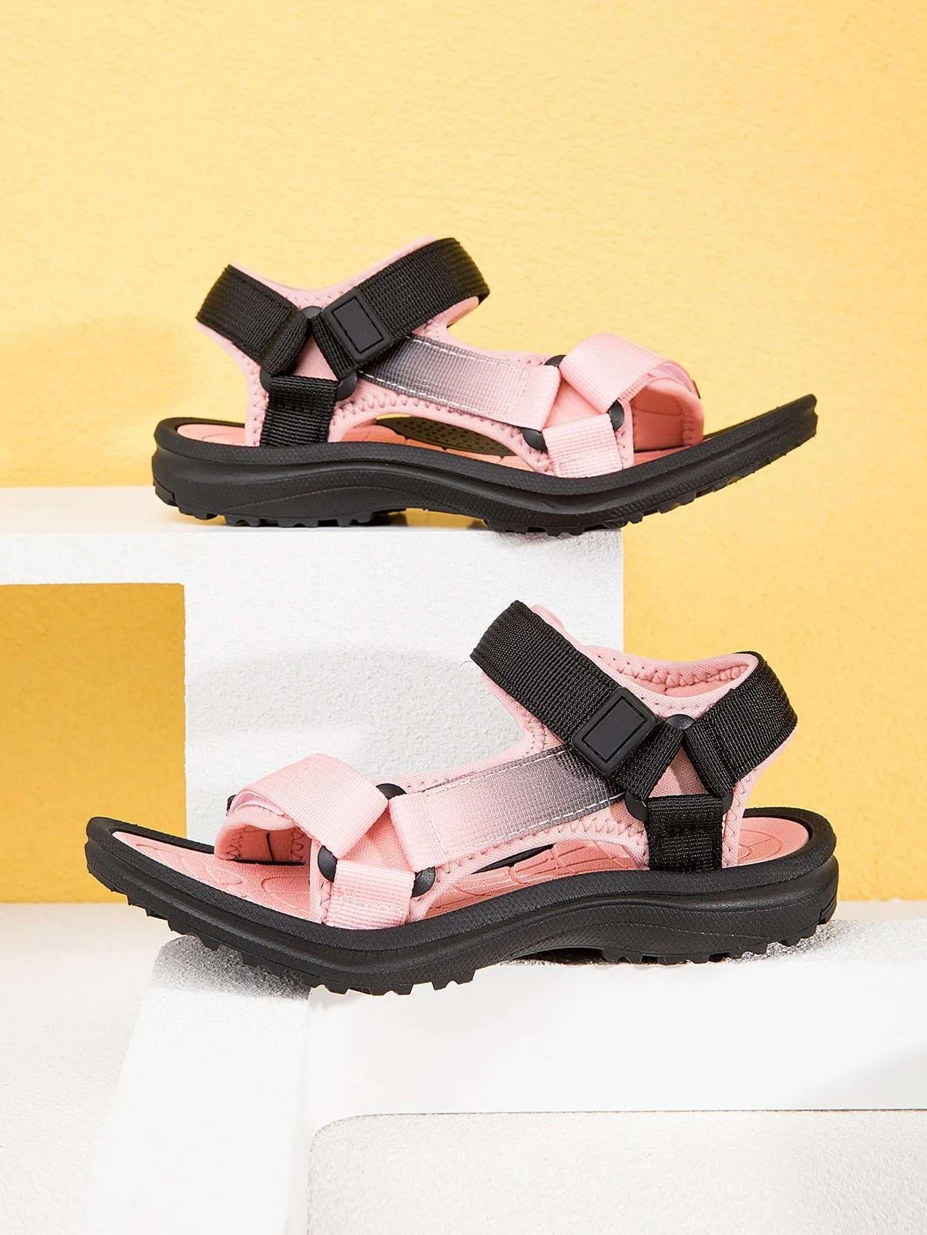 Girls Ombre Hook-and-loop Fastener Sport Sandals- FD