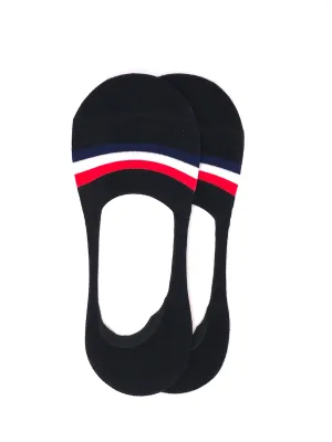 Grosgrain No-Show Socks - Black