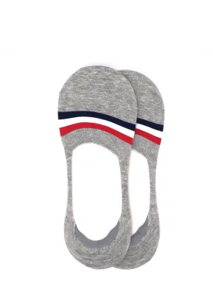 Grosgrain No-Show Socks - Heather
