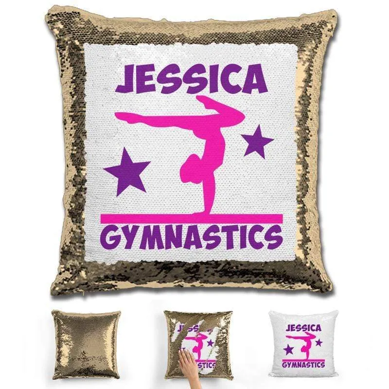 Gymnastics Personalized Magic Sequin Pillow