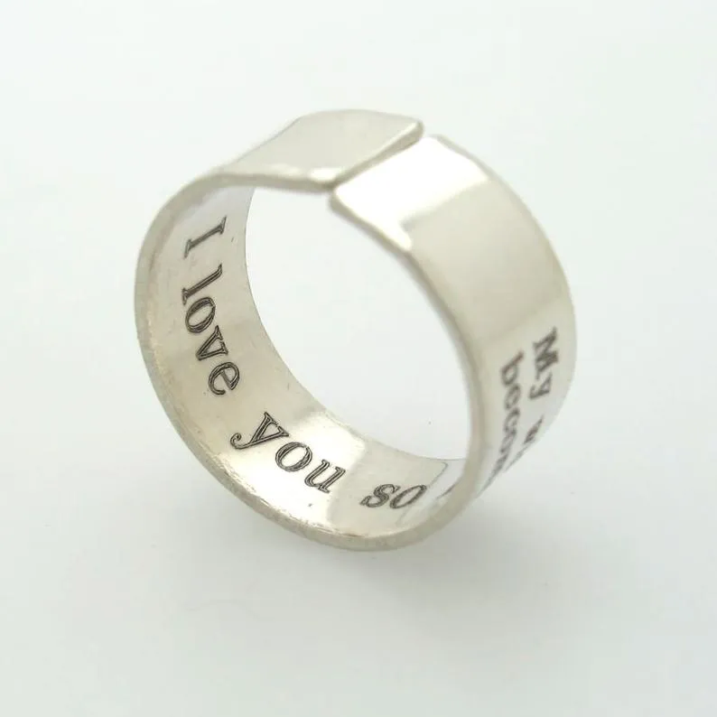 Hammered Edge Ring for Men