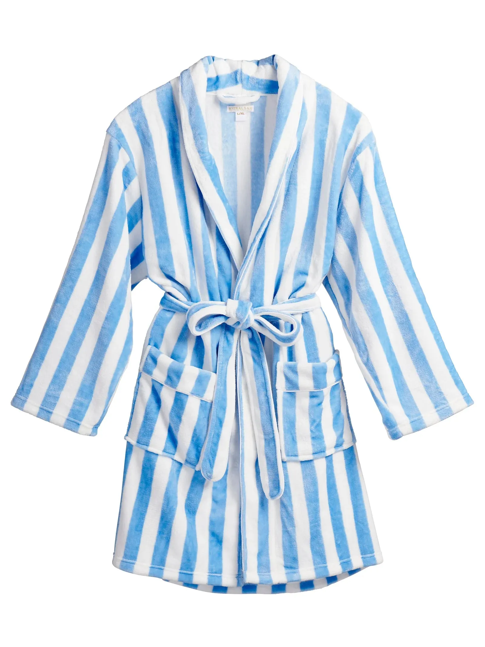 Helena Stripe Robe in Sky
