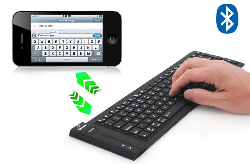 IP67 Bluetooth Wireless Keyboard - Supports PC, Mac, Android   IOS, Flexible Foldable Silicone, Waterproof, Dirt   Dustproof