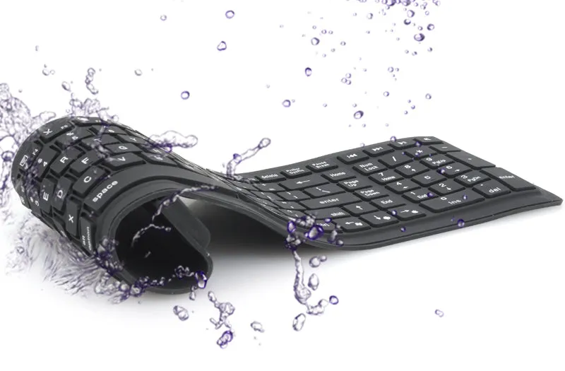 IP67 Bluetooth Wireless Keyboard - Supports PC, Mac, Android   IOS, Flexible Foldable Silicone, Waterproof, Dirt   Dustproof