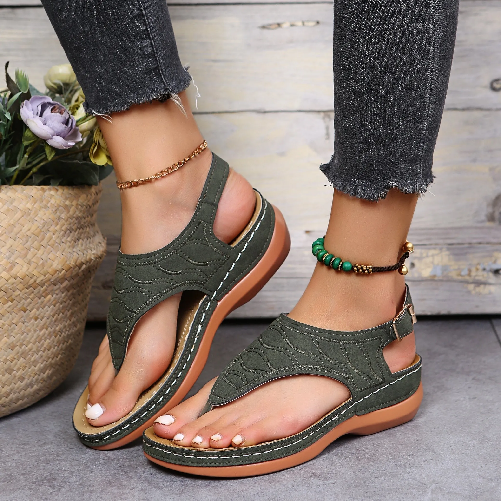 Jane - Casual leather orthopedic sandals