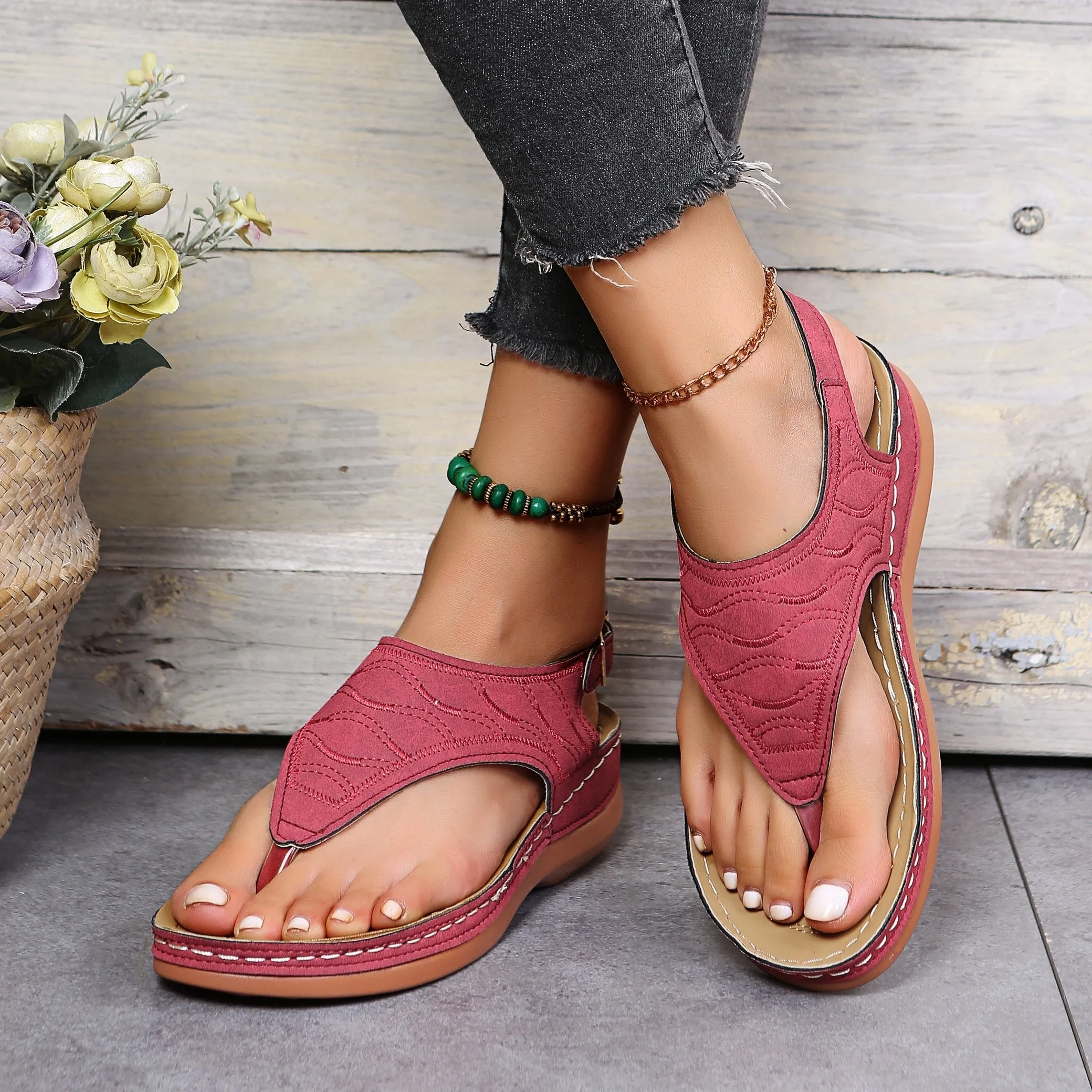 Jane - Casual leather orthopedic sandals