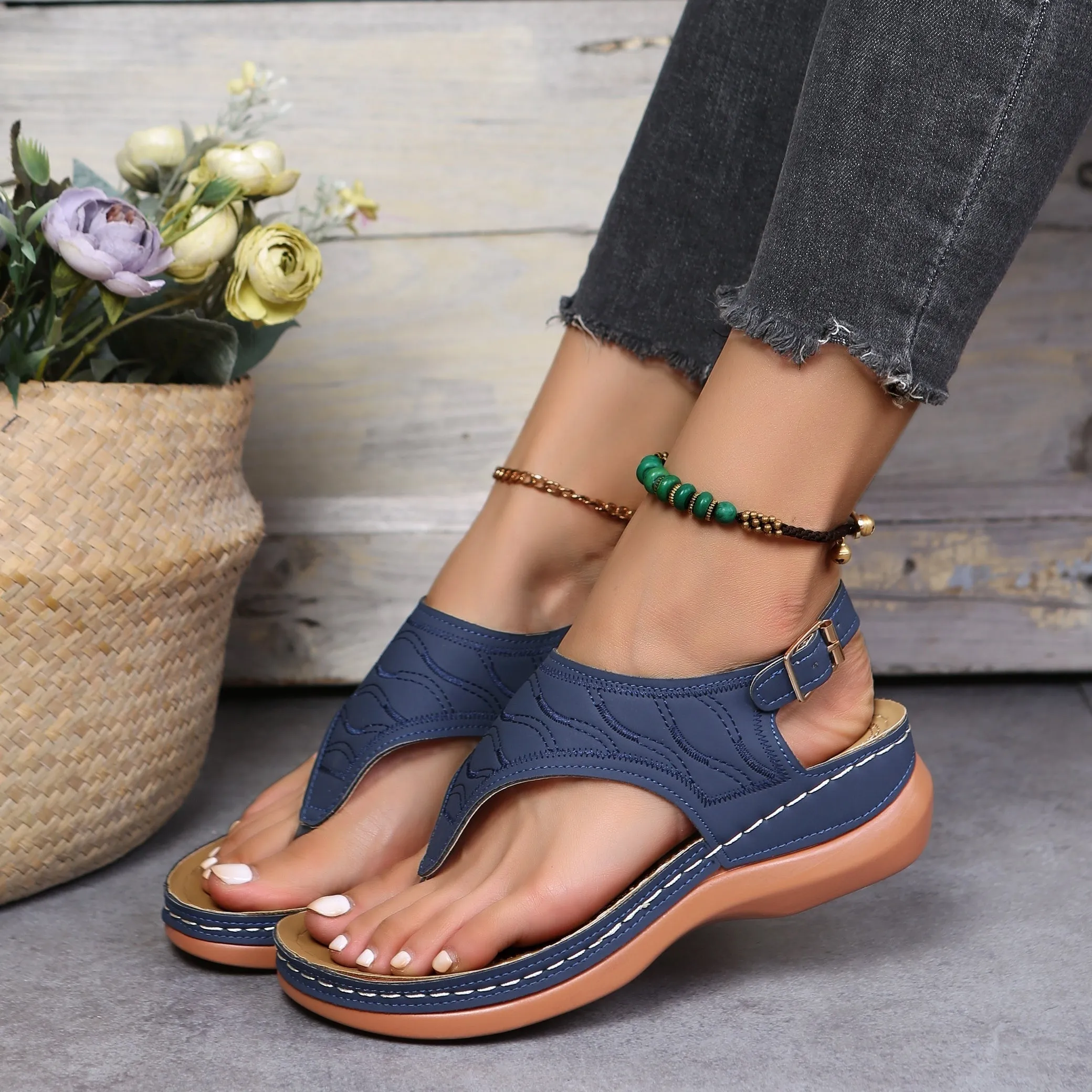 Jane - Casual leather orthopedic sandals